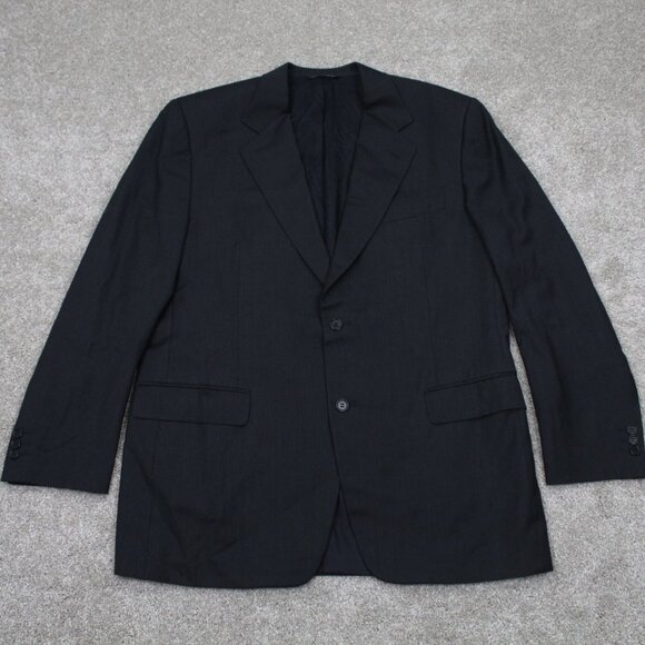 CANALI Proposta Blazer Mens US 42R UK 52R Black Pinstripe Wool Sports Jacket - Picture 1 of 16